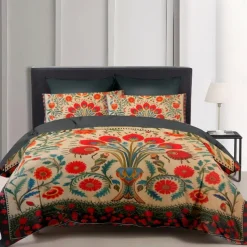 Duvet Cover Set Medieval Quilt Art The Tree of Life Pattern Duvet Cover Set Soft 3-Piece Luxury Cotton Bedding Set Home Decor Gift