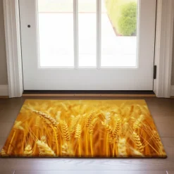 Ears of Wheat Doormat Non-Slip Oil Proof Rug Indoor Outdoor Mat Bedroom Decor Bathroom Mat Entrance Rug Door Mat