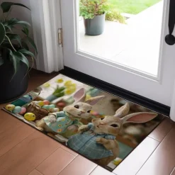Easter Bunny Doormat Floor Mats Washable Rugs Kitchen Mat Non-Slip Oil Proof Rug Indoor Outdoor Mat Bedroom Decor Bathroom Mat Entrance Rug