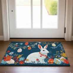 Easter Bunny Doormat Floor Mats Washable Rugs Kitchen Mat Non-Slip Oil Proof Rug Indoor Outdoor Mat Bedroom Decor Bathroom Mat Entrance Rug Folk Art