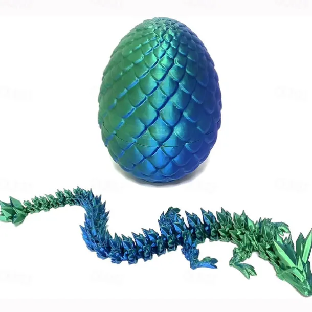 Easter 3D Printed Dragon Egg, Mystery Crystal Dragon Egg Fidget Toys Surprise, Easter Eggs Articulated Crystal Dragon Eggs with Dragon Inside