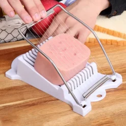 Effortless Slicing & Cutting,10 Stainless Steel Wires Multifunctional Slicer for Cheese, Eggs, Vegetables, Fruits & Soft Foods