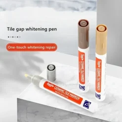 Effortlessly Repair and Refresh Your Tiles with this White Waterproof Grout Pen!
