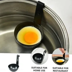Egg Poacher with Stainless Steel Poached Egg Maker Non-Stick Perfect Poached Eggs Cups Egg Poaching Cups for Cooking Breakfast Eggs