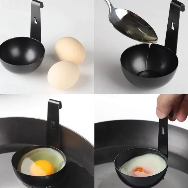 Egg Poacher with Stainless Steel Poached Egg Maker Non-Stick Perfect Poached Eggs Cups Egg Poaching Cups for Cooking Breakfast Eggs