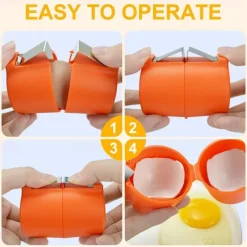 Egg Shell Opener, 2025 New Egg Cracker Tool for Raw Eggs, Handheld Eggs Breaker Multifunctional Egg Cutter Egg Cracker and Separator for Cooking Camping Kitchen Gadgets