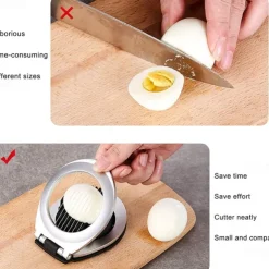 Egg Slicer, BIBURY Egg Slicer for Hard Boiled Eggs, Egg Cutter Heavy Duty for Strawberry Fruit Garnish Slicer, Stainless Steel Wire with 3 Slicing Styles, Easy to Clean