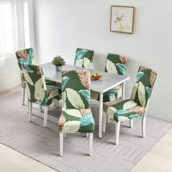 Elastic Floral Dining Chair Covers High Back Dining Chair Cover Stylish and Stretchable Slipcovers for Dining Room Chairs Protects Against Spills Stains and Wear