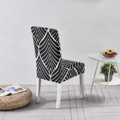 Elastic Floral Dining Chair Covers High Back Dining Chair Cover Stylish and Stretchable Slipcovers for Dining Room Chairs Protects Against Spills Stains and Wear