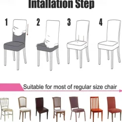 Elastic Floral Dining Chair Covers High Back Dining Chair Cover Stylish and Stretchable Slipcovers for Dining Room Chairs Protects Against Spills Stains and Wear