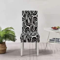Elastic Floral Dining Chair Covers High Back Dining Chair Cover Stylish and Stretchable Slipcovers for Dining Room Chairs Protects Against Spills Stains and Wear