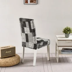 Elastic Floral Dining Chair Covers High Back Dining Chair Cover Stylish and Stretchable Slipcovers for Dining Room Chairs Protects Against Spills Stains and Wear