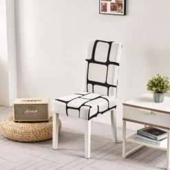 Elastic Floral Dining Chair Covers High Back Dining Chair Cover Stylish and Stretchable Slipcovers for Dining Room Chairs Protects Against Spills Stains and Wear