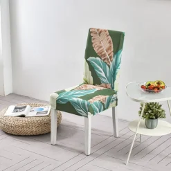 Elastic Floral Dining Chair Covers High Back Dining Chair Cover Stylish and Stretchable Slipcovers for Dining Room Chairs Protects Against Spills Stains and Wear