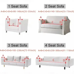 Elastic Full Coverage Sofa Cover for Living Room Sofa Seat Cover Super Soft and Thick Furniture Seat Cushion Protection