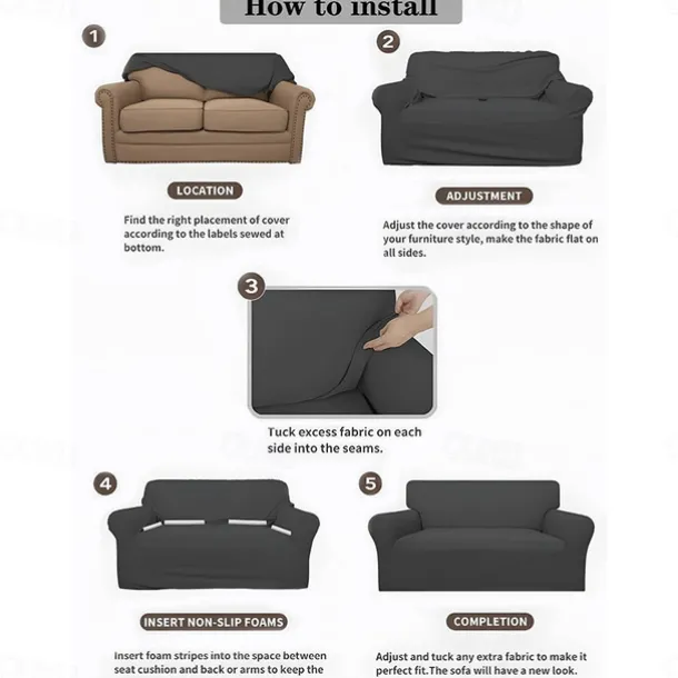 Elastic Full Coverage Sofa Cover for Living Room Sofa Seat Cover Super Soft and Thick Furniture Seat Cushion Protection