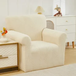 Elastic Jacquard Fabric Armchair Sofa Cover Stretch Couch Cover Sectional L Shape Sofa Slipcover Corner Case for Living Room 1/2/3/4 Seat