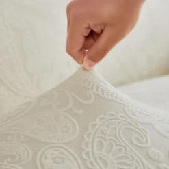 Elastic Jacquard Fabric Style of Skirt Sofa Cover Stretch Couch Cover Sectional L Shape Sofa Slipcover Corner Case for Living Room 1/2/3/4 Seat