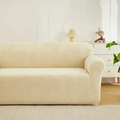 Elastic Jacquard Fabric Sofa Cover Stretch Couch Cover Sectional L Shape Sofa Slipcover Corner Case for Living Room 1/2/3/4 Seat