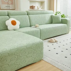 Elastic Jacquard Fabric Sofa Cover Stretch Couch Cover Sectional L Shape Sofa Slipcover Corner Case for Living Room 1/2/3/4 Seat
