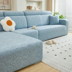 Elastic Jacquard Fabric Sofa Cover Stretch Couch Cover Sectional L Shape Sofa Slipcover Corner Case for Living Room 1/2/3/4 Seat