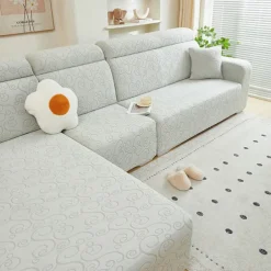 Elastic Jacquard Fabric Sofa Cover Stretch Couch Cover Sectional L Shape Sofa Slipcover Corner Case for Living Room 1/2/3/4 Seat