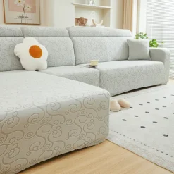 Elastic Jacquard Fabric Sofa Cover Stretch Couch Cover Sectional L Shape Sofa Slipcover Corner Case for Living Room 1/2/3/4 Seat