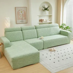 Elastic Jacquard Fabric Sofa Cover Stretch Couch Cover Sectional L Shape Sofa Slipcover Corner Case for Living Room 1/2/3/4 Seat