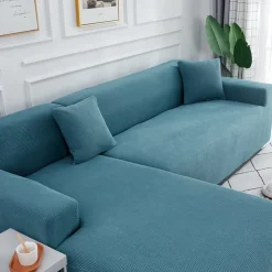 Elastic Jacquard Fabric Sofa Cover Stretch Couch Cover Sectional L Shape Sofa Slipcover Corner Case for Living Room 1/2/3/4 Seat