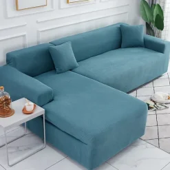 Elastic Jacquard Fabric Sofa Cover Stretch Couch Cover Sectional L Shape Sofa Slipcover Corner Case for Living Room 1/2/3/4 Seat