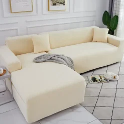 Elastic Jacquard Fabric Sofa Cover Stretch Couch Cover Sectional L Shape Sofa Slipcover Corner Case for Living Room 1/2/3/4 Seat