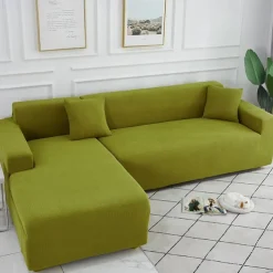 Elastic Jacquard Fabric Sofa Cover Stretch Couch Cover Sectional L Shape Sofa Slipcover Corner Case for Living Room 1/2/3/4 Seat
