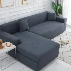 Elastic Jacquard Fabric Sofa Cover Stretch Couch Cover Sectional L Shape Sofa Slipcover Corner Case for Living Room 1/2/3/4 Seat