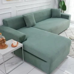 Elastic Jacquard Fabric Sofa Cover Stretch Couch Cover Sectional L Shape Sofa Slipcover Corner Case for Living Room 1/2/3/4 Seat