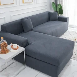Elastic Jacquard Fabric Sofa Cover Stretch Couch Cover Sectional L Shape Sofa Slipcover Corner Case for Living Room 1/2/3/4 Seat