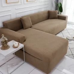 Elastic Jacquard Fabric Sofa Cover Stretch Couch Cover Sectional L Shape Sofa Slipcover Corner Case for Living Room 1/2/3/4 Seat