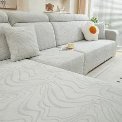 Elastic Jacquard Fabric Sofa Cover Stretch Couch Cover Sectional L Shape Sofa Slipcover Corner Case for Living Room 1/2/3/4 Seat