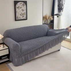 Elastic Jacquard Fabric Sofa Cover Stretch Couch Cover Sectional L Shape Sofa Slipcover Corner Case for Living Room 1/2/3/4 Seat