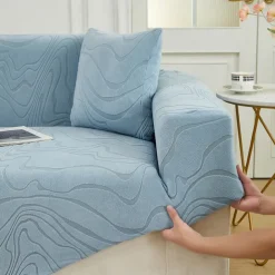 Elastic Jacquard Fabric Sofa Cover Stretch Couch Cover Sectional L Shape Sofa Slipcover Corner Case for Living Room 1/2/3/4 Seat