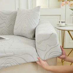 Elastic Jacquard Fabric Sofa Cover Stretch Couch Cover Sectional L Shape Sofa Slipcover Corner Case for Living Room 1/2/3/4 Seat