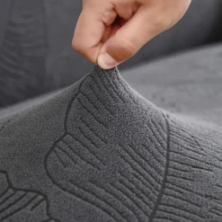 Elastic Jacquard Fabric Style of Skirt Sofa Cover Stretch Couch Cover Sectional L Shape Sofa Slipcover Corner Case for Living Room 1/2/3/4 Seat