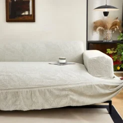 Elastic Jacquard Fabric Style of Skirt Sofa Cover Stretch Couch Cover Sectional L Shape Sofa Slipcover Corner Case for Living Room 1/2/3/4 Seat