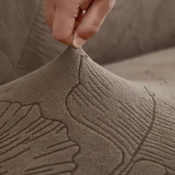 Elastic Jacquard Fabric Style of Skirt Sofa Cover Stretch Couch Cover Sectional L Shape Sofa Slipcover Corner Case for Living Room 1/2/3/4 Seat