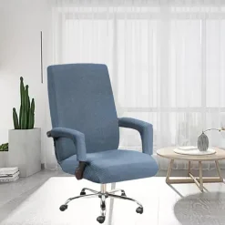 Elastic Office Chair Cover Computer Chair Cover Modern and Simple Fleece Cover Computer Chair Cover Armrest Seat Cover