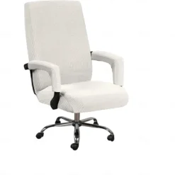 Elastic Office Chair Cover Computer Chair Cover Modern and Simple Fleece Cover Computer Chair Cover Armrest Seat Cover