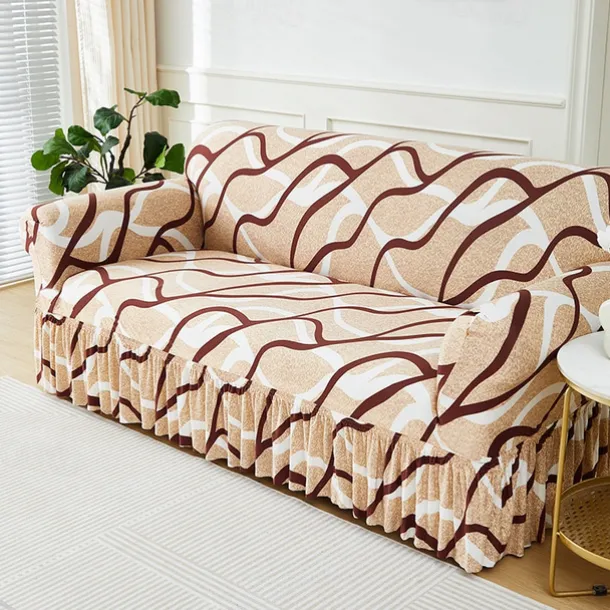 Elastic Sofa Cover Full Cover Nordic Style Sofa Cover Non-slip Fabric Skirt Sofa Cover