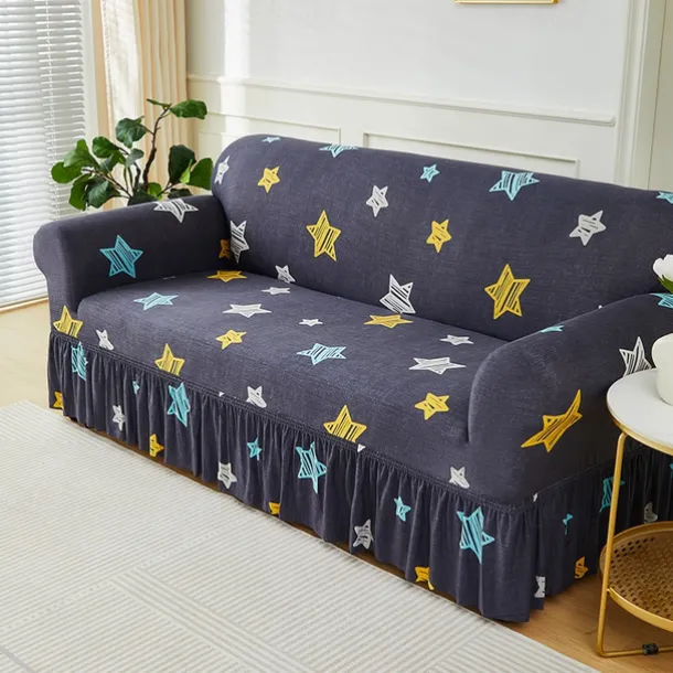 Elastic Sofa Cover Full Cover Nordic Style Sofa Cover Non-slip Fabric Skirt Sofa Cover