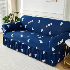 Elastic Sofa Cover Full Cover Nordic Style Sofa Cover Non-slip Fabric Skirt Sofa Cover