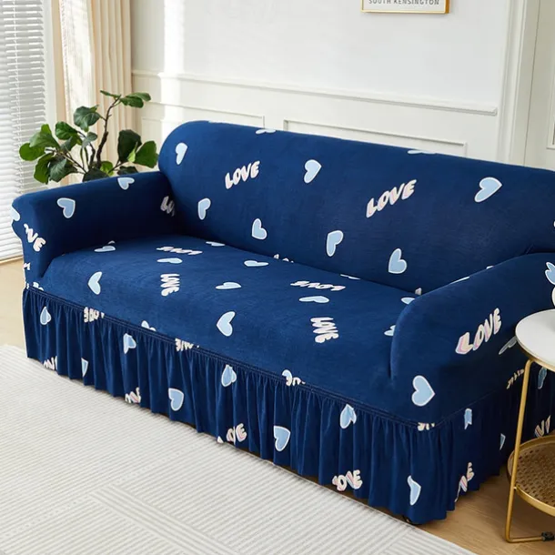 Elastic Sofa Cover Full Cover Nordic Style Sofa Cover Non-slip Fabric Skirt Sofa Cover