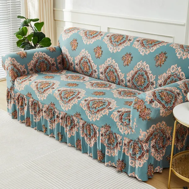 Elastic Sofa Cover Full Cover Nordic Style Sofa Cover Non-slip Fabric Skirt Sofa Cover